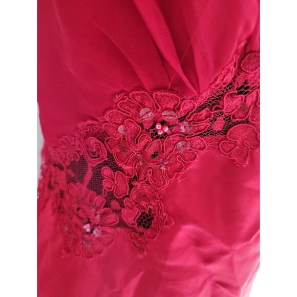 Victoria's secret gold label babydoll size M red lace and sequins - Picture 4 of 5